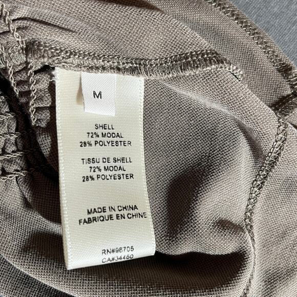 Rebecca Taylor Blouse Womens Medium Gray Peplum Hem Long Sleeve Ruffle Tie Neck - Picture 9 of 12